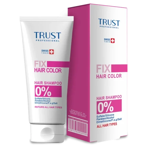 شامپو تخصصی تثبیت رنگ و ترمیم مو تراست